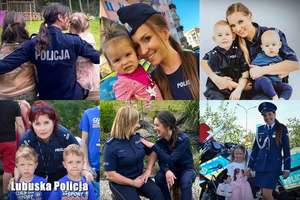 Dzieci z mamami- policjantkami.