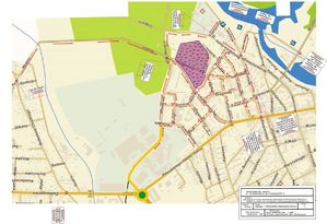 Mapa zmian organizacji ruchu w rejonie cmentarza.