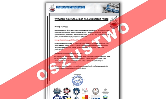 Uwaga! Kolejny raz przestępcy podszywają się pod policjantów CBŚP