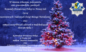 Życzenia Komendanta Powiatowego Policji w Nowej Soli.