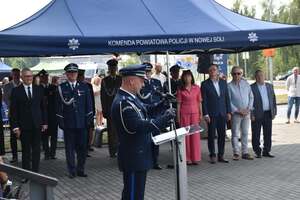 Przemowa Komendanta Powiatowego Policji w Nowej Soli.